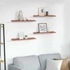 Sieninė lentyna 4 pcs Raudona 60 x 9 x 3 cm Apdirbta mediena