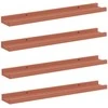 Sieninė lentyna 4 pcs Raudona 60 x 9 x 3 cm Apdirbta mediena
