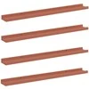 Sieninė lentyna 4 pcs Raudona 80 x 9 x 3 cm Apdirbta mediena