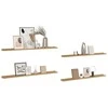 Sieninė lentyna 4 pcs Ruda 115 x 9 x 3 cm Apdirbta mediena