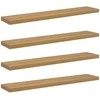 Sieninė lentyna 4 pcs Ruda 120 x 23,5 x 4 cm Apdirbta mediena