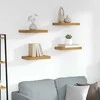 Sieninė lentyna 4 pcs Ruda 40 x 23,5 x 4 cm Apdirbta mediena