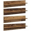 Sieninės lentynos 4 pcs Senovinis medis 80 x 11,5 x 18 cm