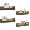 Sieninės lentynos 4 pcs Senovinis medis 80 x 11,5 x 18 cm