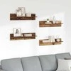 Sieninės lentynos 4 pcs Senovinis medis 80 x 11,5 x 18 cm