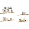 Sieninė lentyna Sieninis 4 pcs Smėlio 100 x 9 x 3 cm