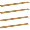 Sieninė lentyna 4 pcs Smėlio 115 x 9 x 3 cm Apdirbta mediena
