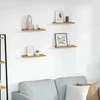 Sieninė lentyna 4 pcs Smėlio 40 x 9 x 3 cm Apdirbta mediena
