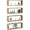 Sieninės lentynos 4 pcs Meistrų ąžuolas 80 x 15 x 26 cm