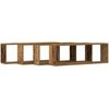 Sieninės lentynos su lentyna 4 pcs Senas medis 80 x 15 x 26 cm