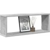 Sieninės lentynos, 4vnt., betono, 60x15x23cm, apdirbta mediena