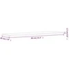 Sieninės lentynos, 4vnt., dūminio ąžuolo, 80x20x1,5cm, mediena