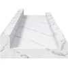 Sieninė lentyna su lentyna 2 pcs Balti marmuro 40 x 9 x 3 cm