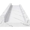 Sieninė lentyna su lentyna 2 pcs Balti marmuro 60 x 9 x 3 cm