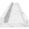 Sieninė lentyna su lentyna 2 pcs Balti marmuro 115 x 9 x 3 cm
