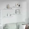 Sieninė lentyna su lentyna 4 pcs Balti marmuro 60 x 9 x 3 cm