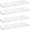 Sieninė lentyna su lentyna 4 pcs Balti marmuro 40 x 9 x 3 cm