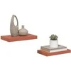 Sieninė lentyna 2 pcs Raudona 40 x 23,5 x 4 cm Apdirbta mediena