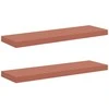 Sieninė lentyna 2 pcs Raudona 80 x 23,5 x 4 cm Apdirbta mediena