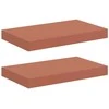 Sieninė lentyna 2 pcs Raudona 40 x 23,5 x 4 cm Apdirbta mediena