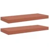 Sieninė lentyna 2 pcs Raudona 60 x 23 x 4 cm Apdirbta mediena