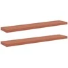 Sieninė lentyna su saugykla 2 pcs Raudona 120 x 23,5 x 4 cm