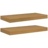 Sieninė lentyna 2 pcs Smėlio 50 x 23 x 4 cm Apdirbta mediena