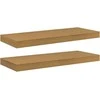 Sieninė lentyna 2 pcs Smėlio 60 x 23,5 x 4 cm Apdirbta mediena