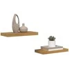 Sieninė lentyna 2 pcs Smėlio 50 x 23 x 4 cm Apdirbta mediena