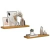 Sieninė lentyna 2 pcs Smėlio 90 x 23,5 x 4 cm Apdirbta mediena
