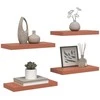 Sieninė lentyna 4 pcs Raudona 50 x 23 x 4 cm Apdirbta mediena