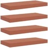 Sieninė lentyna 4 pcs Raudona 50 x 23 x 4 cm Apdirbta mediena