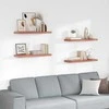 Sieninė lentyna 4 pcs Raudona 90 x 23,5 x 4 cm Apdirbta mediena