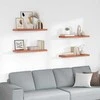 Sieninė lentyna 4 pcs Raudona 80 x 23,5 x 4 cm Apdirbta mediena