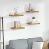 Sieninė lentyna 4 pcs Smėlio 40 x 23,5 x 4 cm Apdirbta mediena