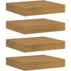 Sieninė lentyna 4 pcs Smėlio 23 x 23,5 x 4 cm Apdirbta mediena