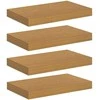 Sieninė lentyna 4 pcs Smėlio 40 x 23,5 x 4 cm Apdirbta mediena