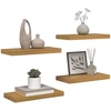 Sieninė lentyna Sieninis 4 pcs Smėlio 50 x 23,5 x 4 cm