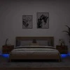 Sieninės naktinės spintelės su LED, 2vnt., dūminio ąžuolo