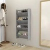 Sieninės spintelės batams, 2vnt., pilkos, 60x18x60cm, MDP