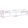 TV staliukas Sieninės TV spintelės, 2vnt., baltos, 80x30x30cm, mediena