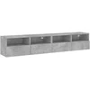 TV staliukas Sieninės TV spintelės, 2vnt., betono, 80x30x30cm, mediena