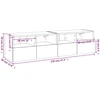 TV staliukas Sieninės TV spintelės, 2vnt., pilkos, 60x30x30cm, mediena