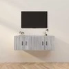 TV staliukas Sieninės TV spintelės, 2vnt., pilkos ąžuolo, 57x34,5x40cm