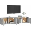 TV staliukas Sieninės TV spintelės, 2vnt., pilkos ąžuolo, 100x34,5x40cm