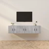TV staliukas Sieninės TV spintelės, 3vnt., pilkos ąžuolo, 57x34,5x40cm