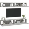 TV staliukas Sieninės TV spintelės, 4vnt., betono pilkos, 100x30x30cm