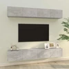 TV staliukas Sieninės TV spintelės, 4vnt., betono pilkos, 100x30x30cm