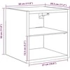 TV staliukas Sieninės TV spintelės su LED, 2vnt., artisano, 30x28,5x30cm
