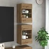 TV staliukas Sieninės spintelės su LED apšvietimu televizoriui, 2vnt., artisano, 40x30x60,5cm